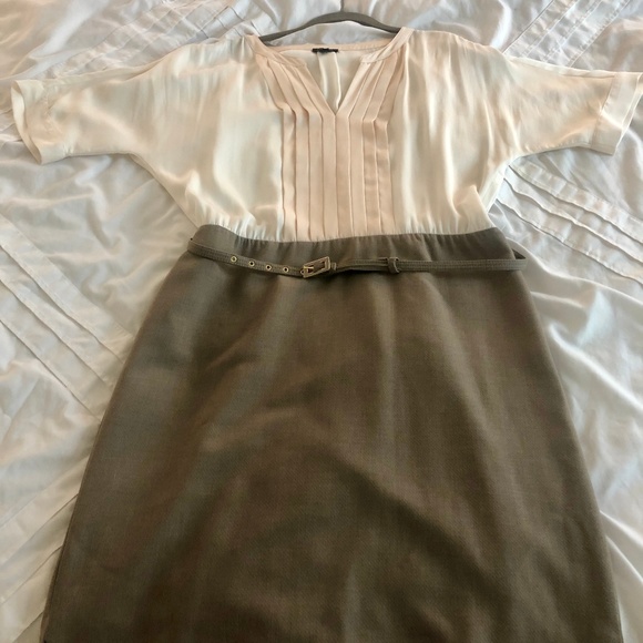 Ann Taylor Tan and White Dress - Picture 2 of 5